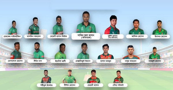 ইংল্যান্ডের বিপক্ষে বাংলাদেশের টি টোয়েন্টি দল ঘোষণা ইংল্যান্ডের বিপক্ষে বাংলাদেশের টি টোয়েন্টি দল ঘোষণা