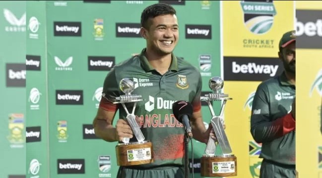 সিরিজ সেরা পেস বোলার তাসকিন আহমেদ