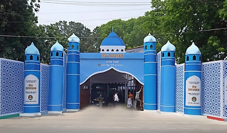 ঈদ জামাতের জন্য প্রস্তুত জাতীয় ঈদগাহ, থাকছে চারস্তরের নিরাপত্তা