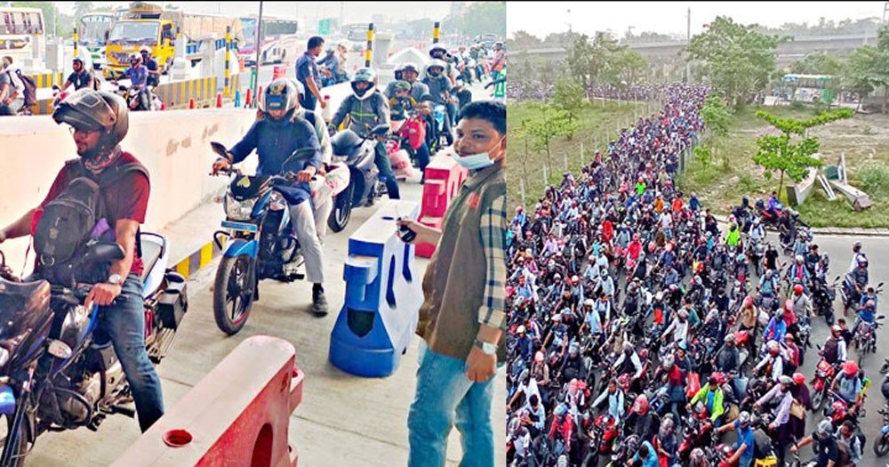 পদ্মা সেতুতে মোটরসাইকেল চলাচল শুরু