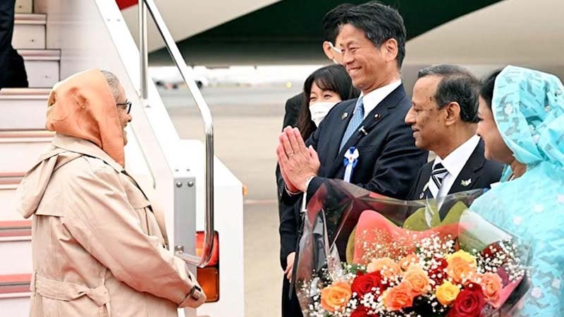শেখ হাসিনাকে জাপানে লাল গালিচা সংবর্ধনা