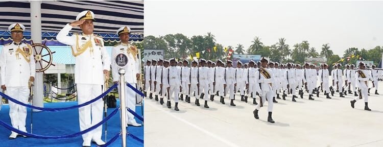 নৌবাহিনীর ৭৭৩ জন নবীন নাবিকের শিক্ষা সমাপনী কুচকাওয়াজ অনুষ্ঠিত