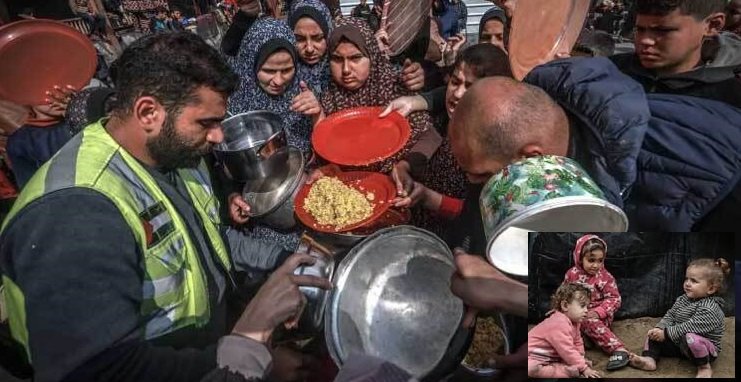 খাবারের জন্য দাঁড়িয়ে থাকা ফিলিস্তিনিদের ওপর ইসরায়েলের হামলা