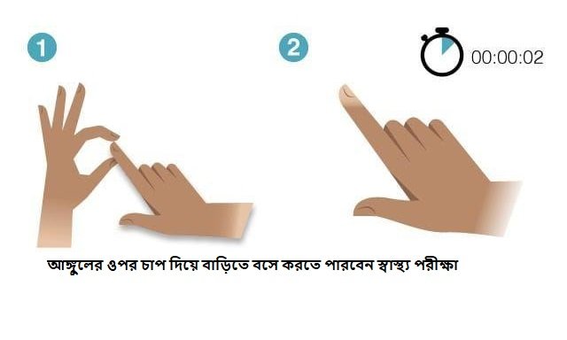 আঙ্গুলের ওপর চাপ দিয়ে বাড়িতে বসে করতে পারবেন স্বাস্থ্য পরীক্ষা