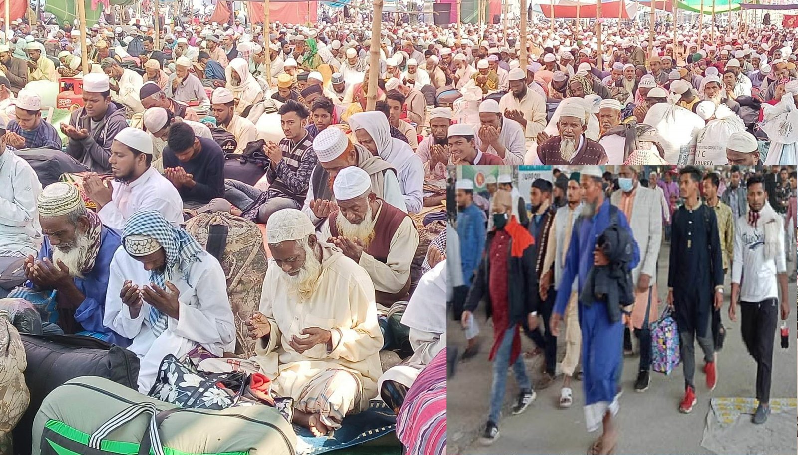 আখেরি মোনাজাতের মধ্য দিয়ে শেষ হলো বিশ্ব ইজতেমার প্রথম পর্ব