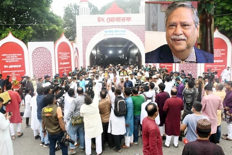 জাতীয় ঈদগায়ে ঈদের প্রধান জামাতে অংশ নিলেন রাষ্ট্রপতি